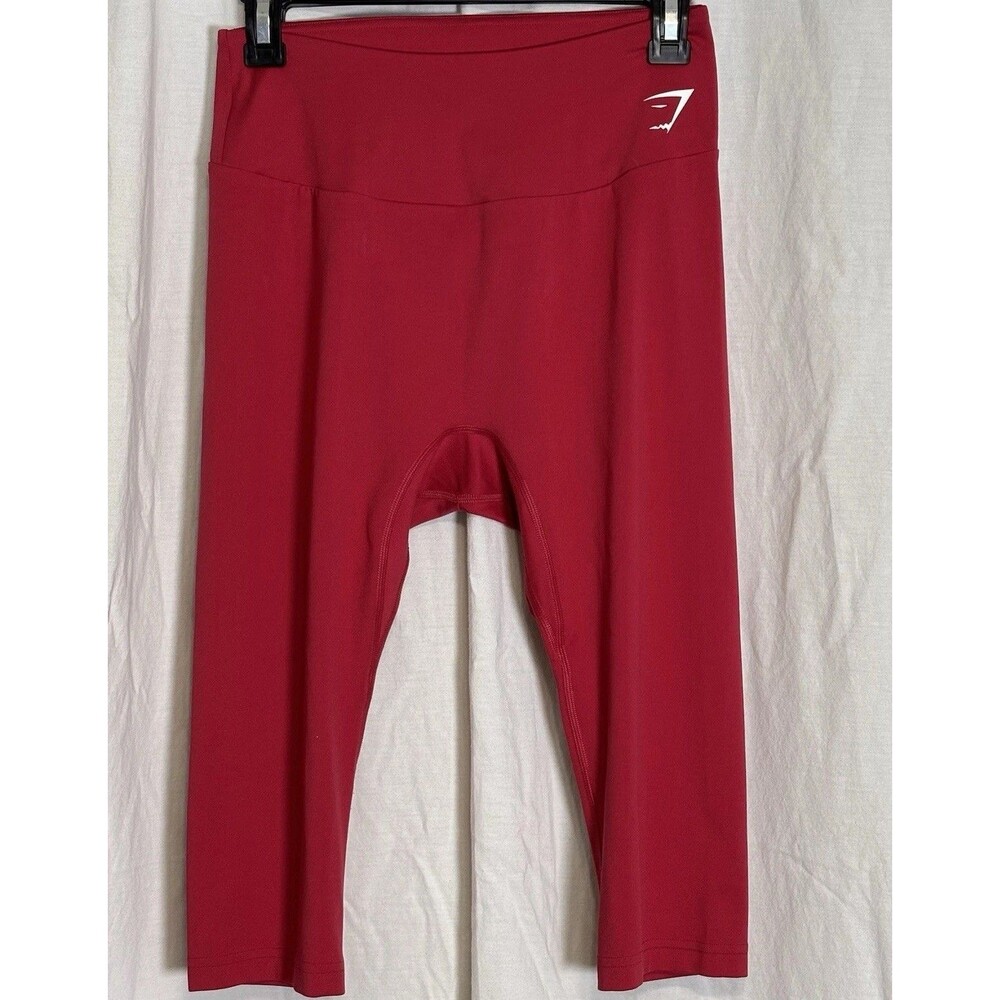 Gymshark Training Cropped Leggings Womens L Pink Berry Gym Work Out Athletic